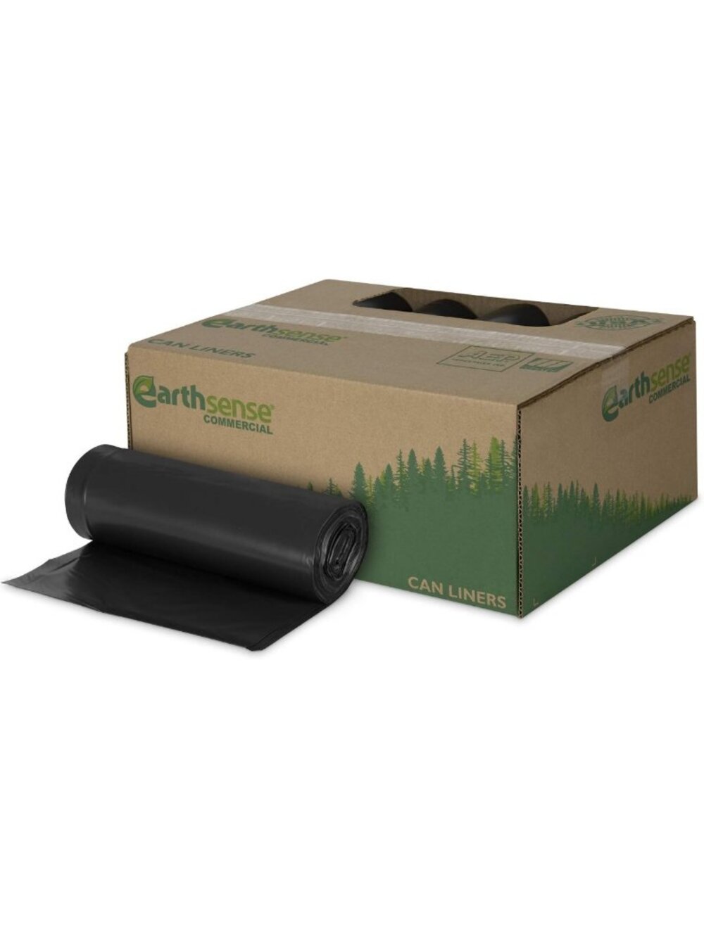 Heavy-Duty Black Trash Bags, 55-60 Gallon, 1.25 Mil, 100 Count, Durable Can
